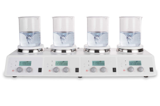 LCD 4 - Channel Digital Magnetic Hotplate Stirrer With 5 Inch Hotplate
