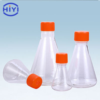125ml 250ml 500m 1000ml Plastic Erlenmeyer Shaker Flasks With Air Vent Cap